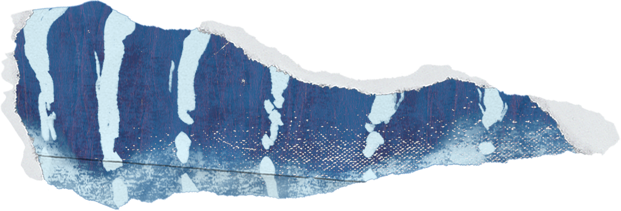 Blue torn paper
