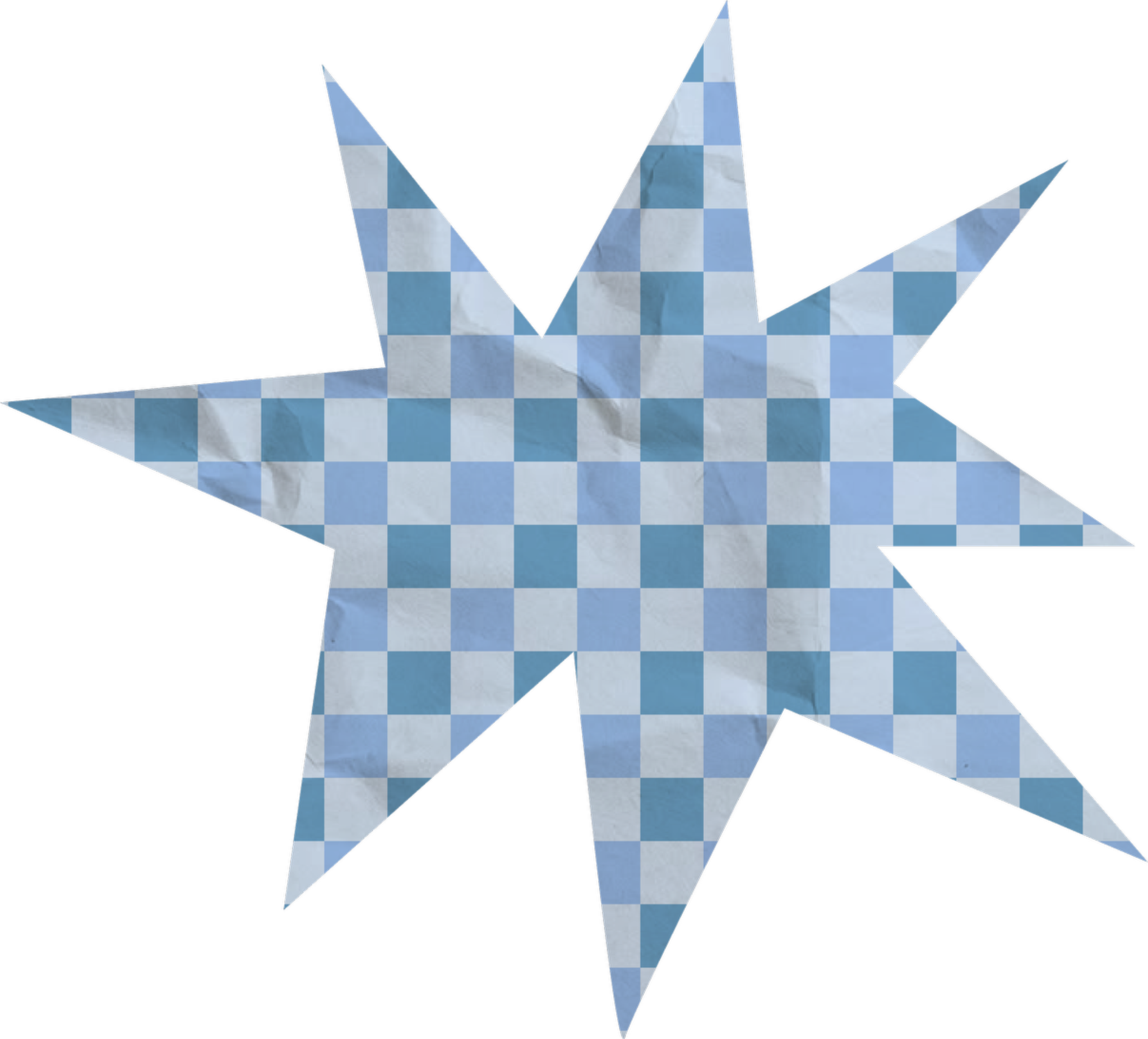 Blue checkered star