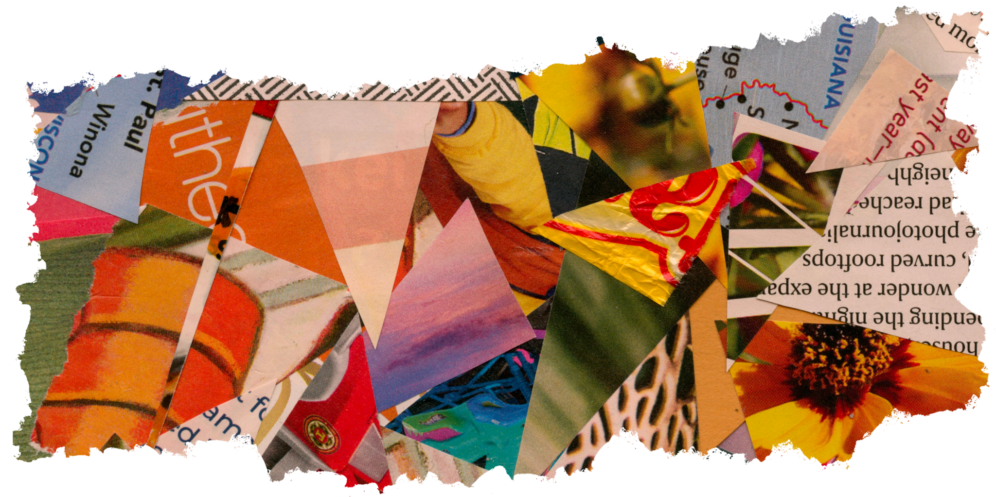 Colorful collage paper