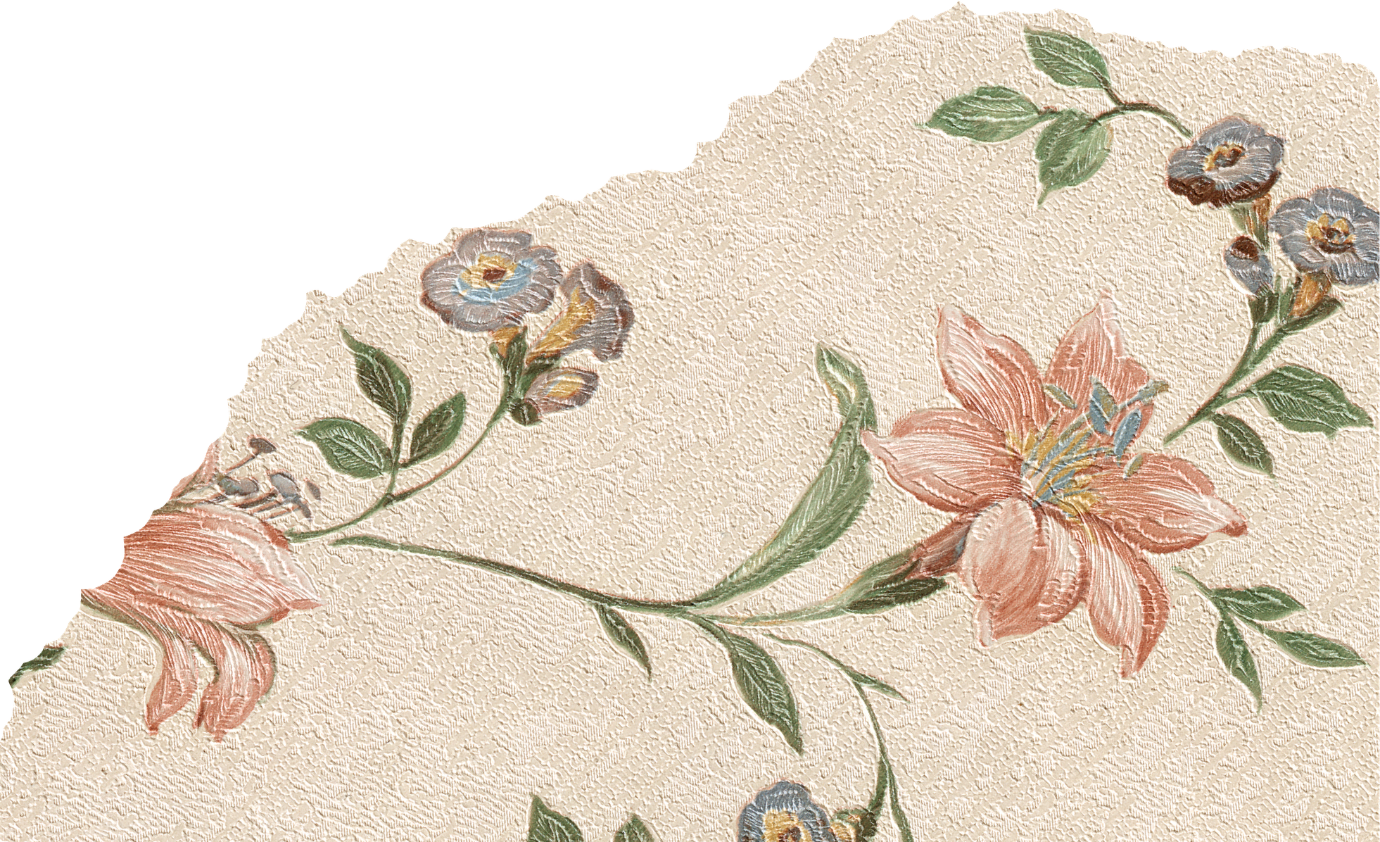 Floral wallpaper scrap