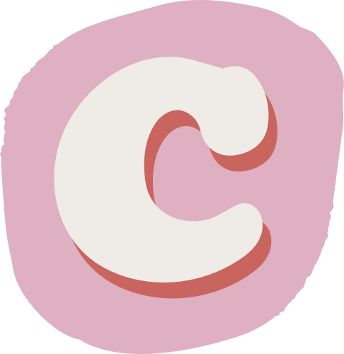 Pink letter c