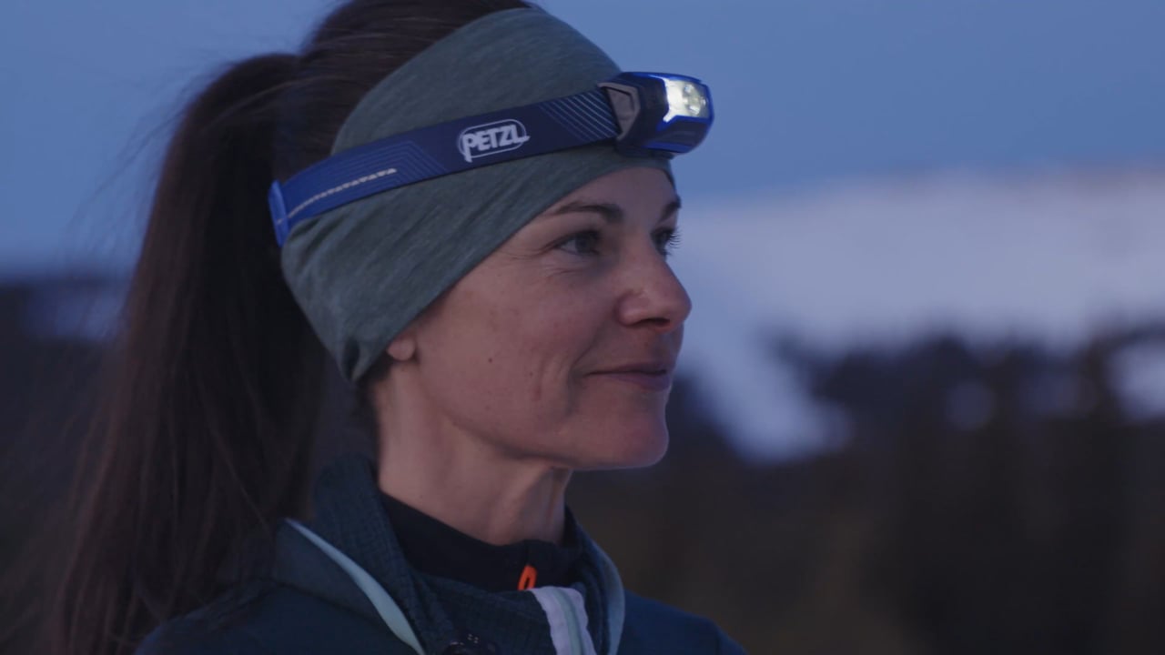 Krista Uphill Skiing Cinematic Portrait video still
